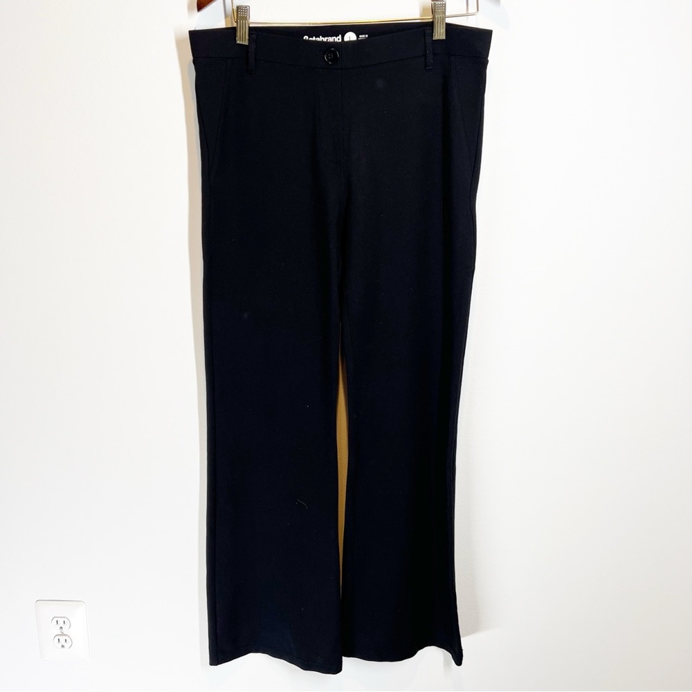 Betabrand Black Flare Stretch Pants